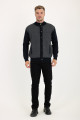 Brown Melange Stand Collar Zip Wool Knit Jacket