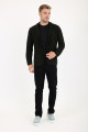 Brown Melange Blazer Collar Button Wool Knit Jacket