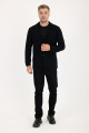 Brown Melange Blazer Collar Button Wool Knit Jacket