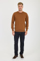 Black Crew Neck Wool Knit Sweater