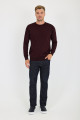 Black Crew Neck Wool Knit Sweater