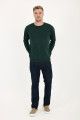 Black Crew Neck Wool Knit Sweater
