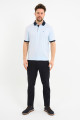 Beige Contrast Collar Short Sleeve Polo Shirt