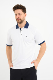 Marine Contrast Collar Short Sleeve Polo Shirt