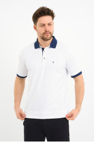 Marine Contrast Collar Short Sleeve Polo Shirt