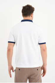 Marine Contrast Collar Short Sleeve Polo Shirt