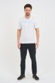 Blue Chest Stripe Short Sleeve Polo Shirt