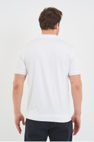 Navy Chest Stripe Short Sleeve Polo Shirt