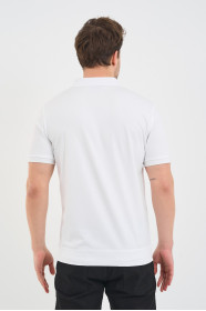 Grey Chest Stripe Short Sleeve Polo Shirt