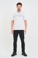 Blue Gradient Stripe Short Sleeve Polo Shirt