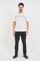 Blue Gradient Stripe Short Sleeve Polo Shirt
