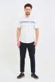 Servalli Shirt Collar Short Sleeve Printed - BLUE