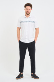 Servalli Shirt Collar Short Sleeve Printed - MINT