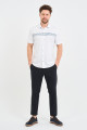 Servalli Shirt Collar Short Sleeve Printed - BLUE