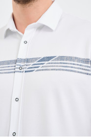 Servalli Shirt Collar Short Sleeve Printed - MINK