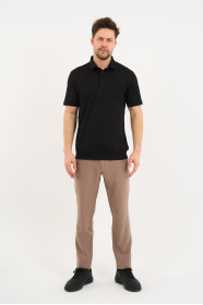 Servalli Polo Collar Short Sleeve - BLACK