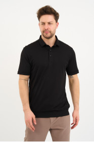 Servalli Polo Collar Short Sleeve - BLACK