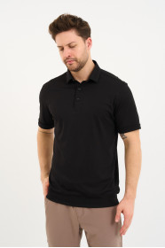 Servalli Polo Collar Short Sleeve - BLACK