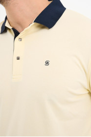 Servalli Zip Polo Collar Short Sleeve - LEMON YELLOW