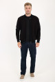 Brown Melange Bomber Collar Zip Snap Wool Knit Jacket