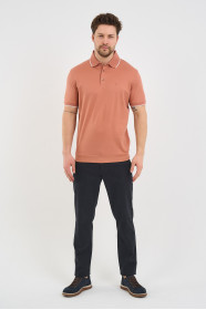 Bosmenti Polo Collar Short Sleeve - TERRACOTTA