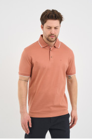 Bosmenti Polo Collar Short Sleeve - TERRACOTTA