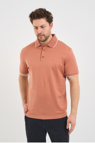 Bosmenti Polo Collar Short Sleeve - TERRACOTTA