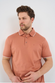 Bosmenti Polo Collar Short Sleeve - TERRACOTTA