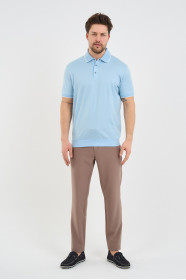 Bosmenti Polo Collar Short Sleeve - LIGHT BLUE