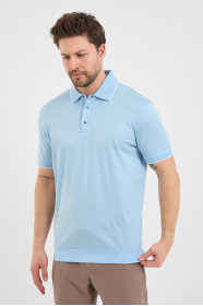 Bosmenti Polo Collar Short Sleeve - LIGHT BLUE