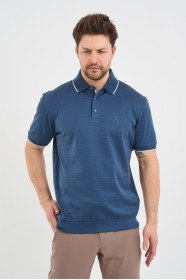 Servalli Polo Collar Short Sleeve - INDIGO