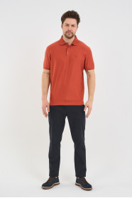 Servalli Polo Collar Short Sleeve - TERRACOTTA