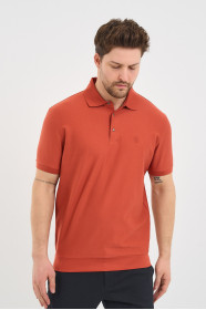 Servalli Polo Collar Short Sleeve - TERRACOTTA