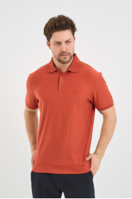 Servalli Polo Collar Short Sleeve - TERRACOTTA