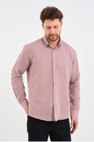 Lilac Long Sleeve Linen Shirt