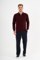 Black Interlock Zip Polo Sweatshirt