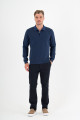 Black Interlock Zip Polo Sweatshirt