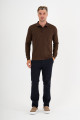 Black Mercerised Placket Zip Polo