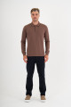 Black Mercerised Placket Zip Polo