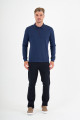 Black Mercerised Placket Zip Polo