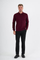 Black Mercerised Long Sleeve Zip Polo