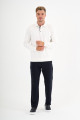 Black Interlock Polo Sweatshirt