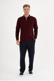 Burgundy Interlock Polo Sweatshirt