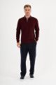 Black Interlock Polo Sweatshirt