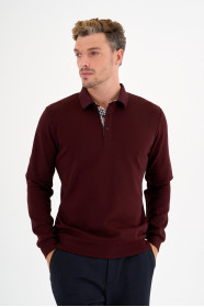 Burgundy Interlock Polo Sweatshirt
