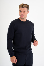 Navy Interlock Crew Neck Sweatshirt