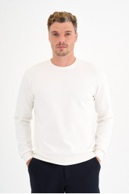 Bone Interlock Crew Neck Sweatshirt