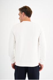 Bone Interlock Crew Neck Sweatshirt