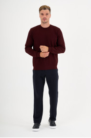 Burgundy Interlock Crew Neck Sweatshirt