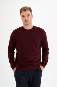 Burgundy Interlock Crew Neck Sweatshirt